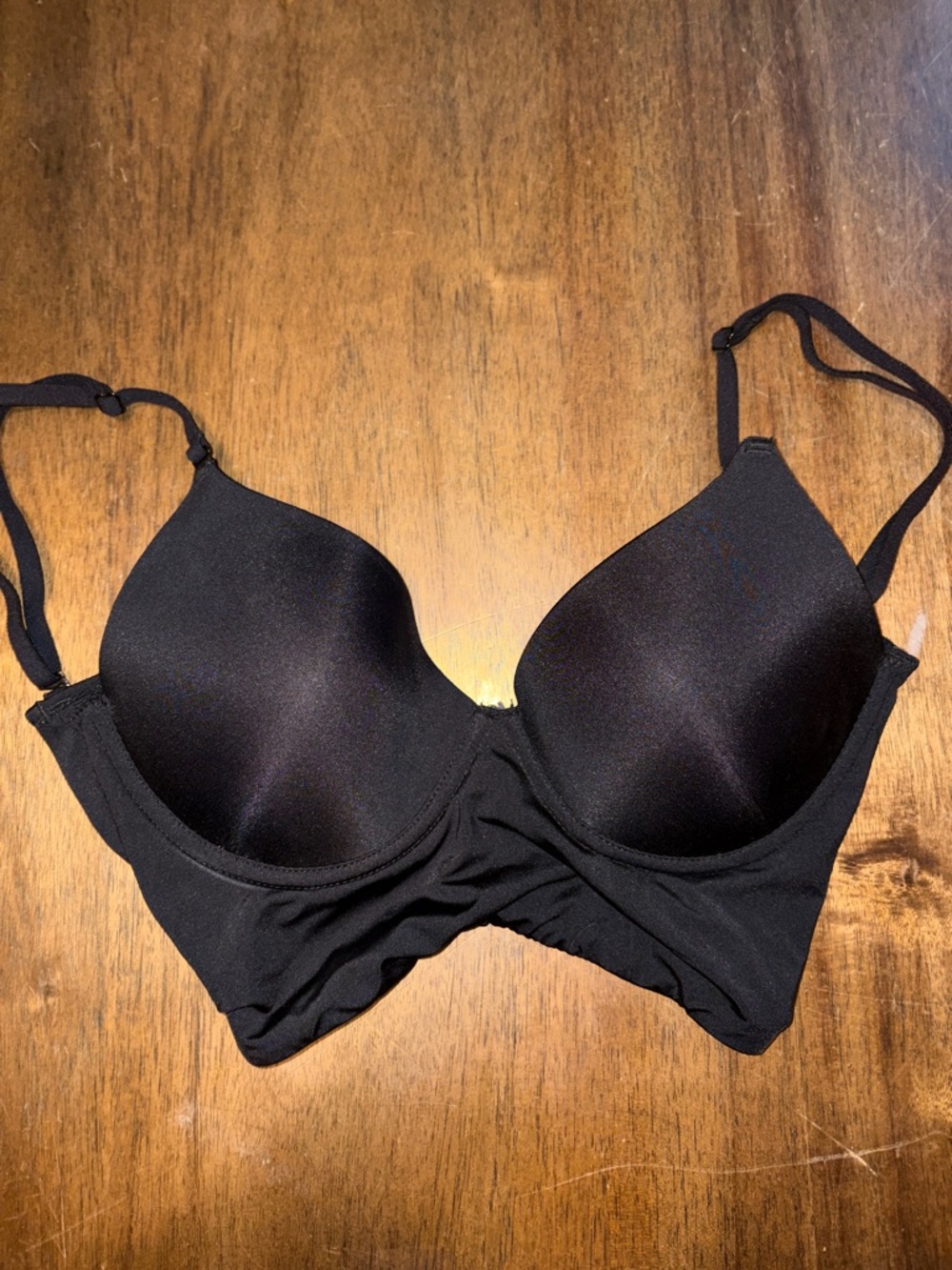 Black Backless Smooth T-Shirt Bra - Unbranded
